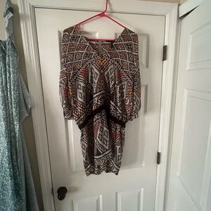 Patterned romper with pockets